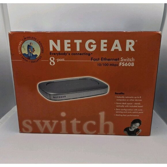 NetGear ProSafe FS608NA 8-Ports Rack-Mountable Ethernet Switch NIB Fast Shipping - Picture 1 of 5